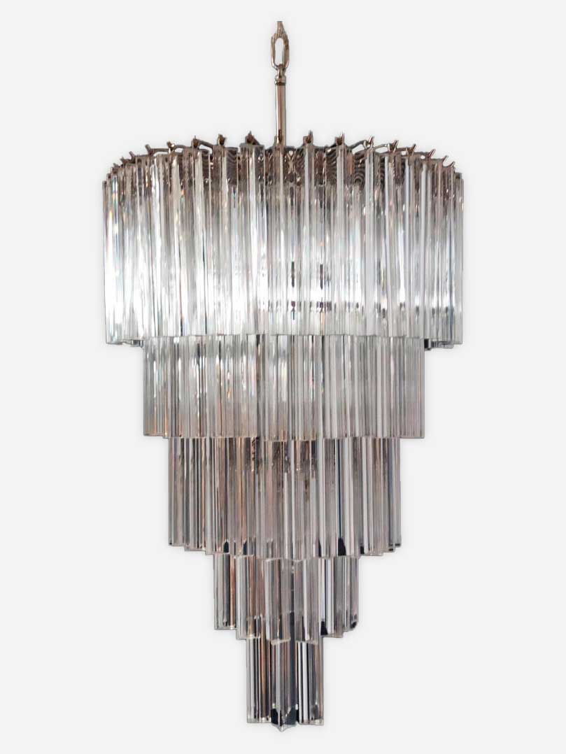 Murano - lysekrone- 111 prismer - klar