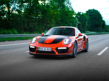 Testkør en Porsche 911 Turbo S på bane