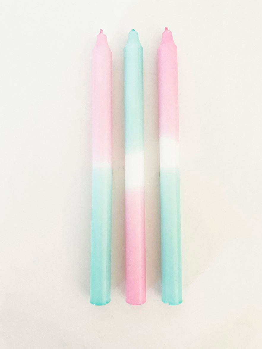 Stearinlys - Dip Dye Candle - Baby Baby - 29cm