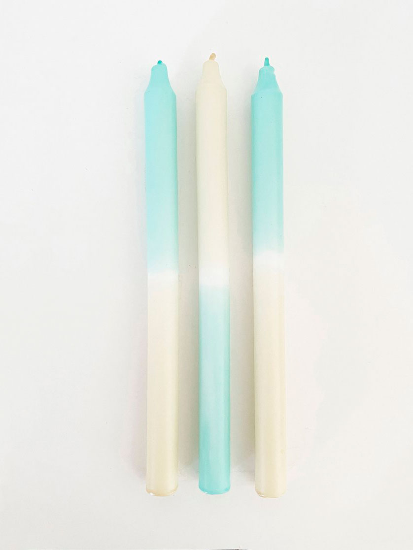 Stearinlys - Dip Dye Candle - Day at the Beach - 29cm