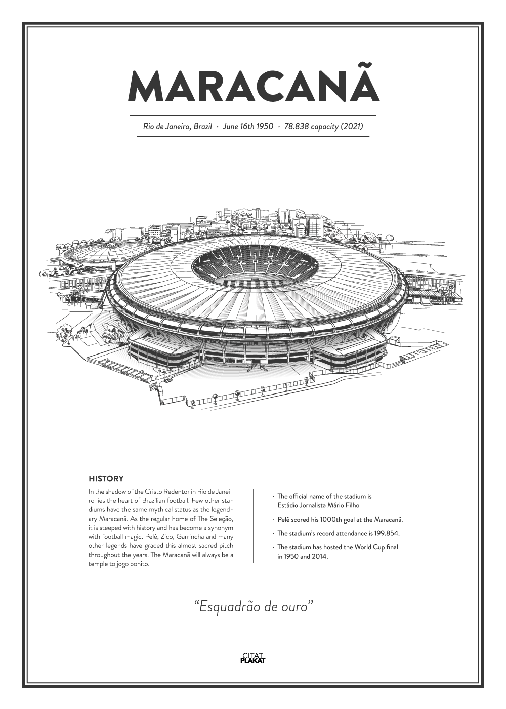 Maracanã - Brazil arena - stadionplakat