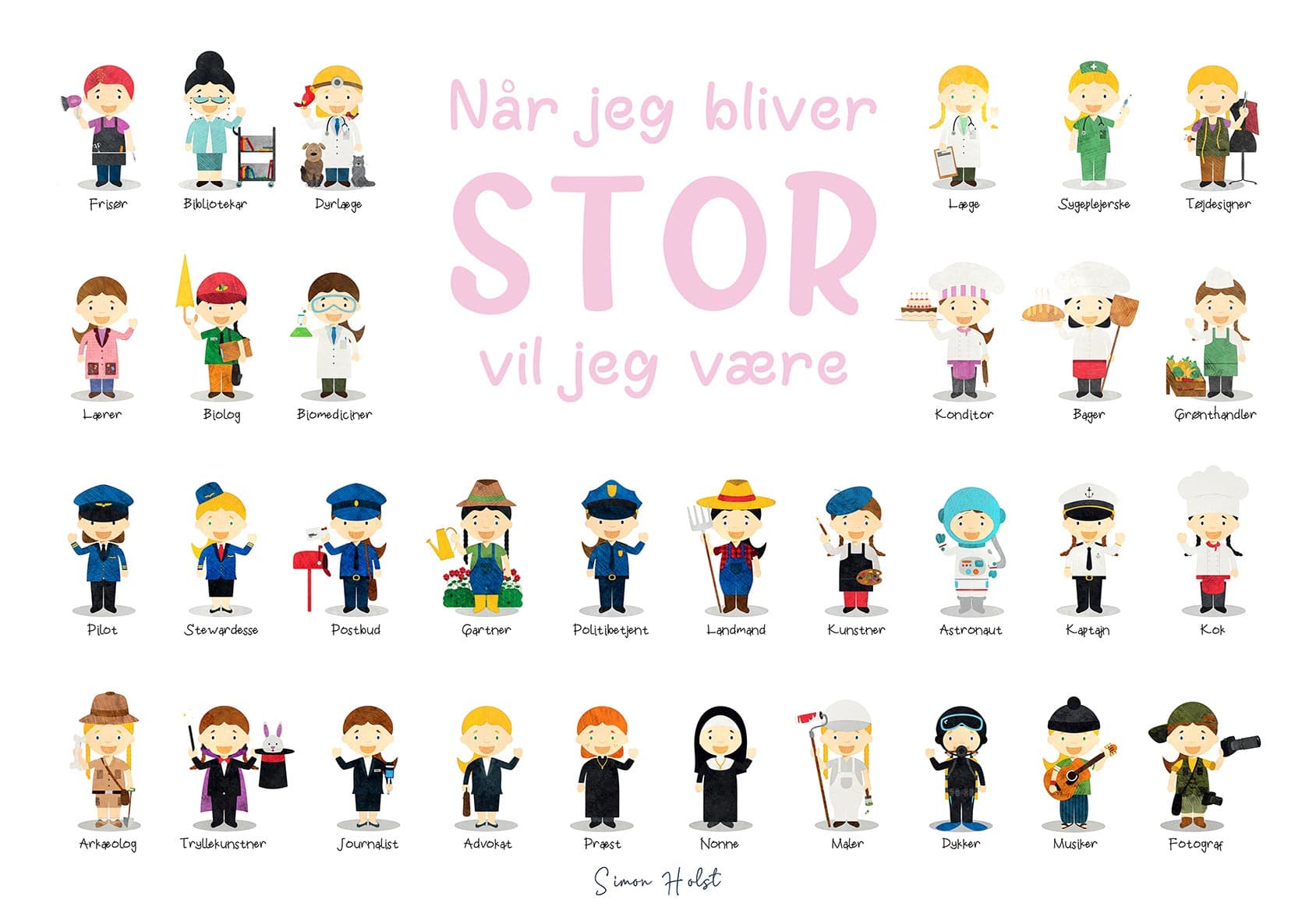 Når jeg bliver en stor pige plakat