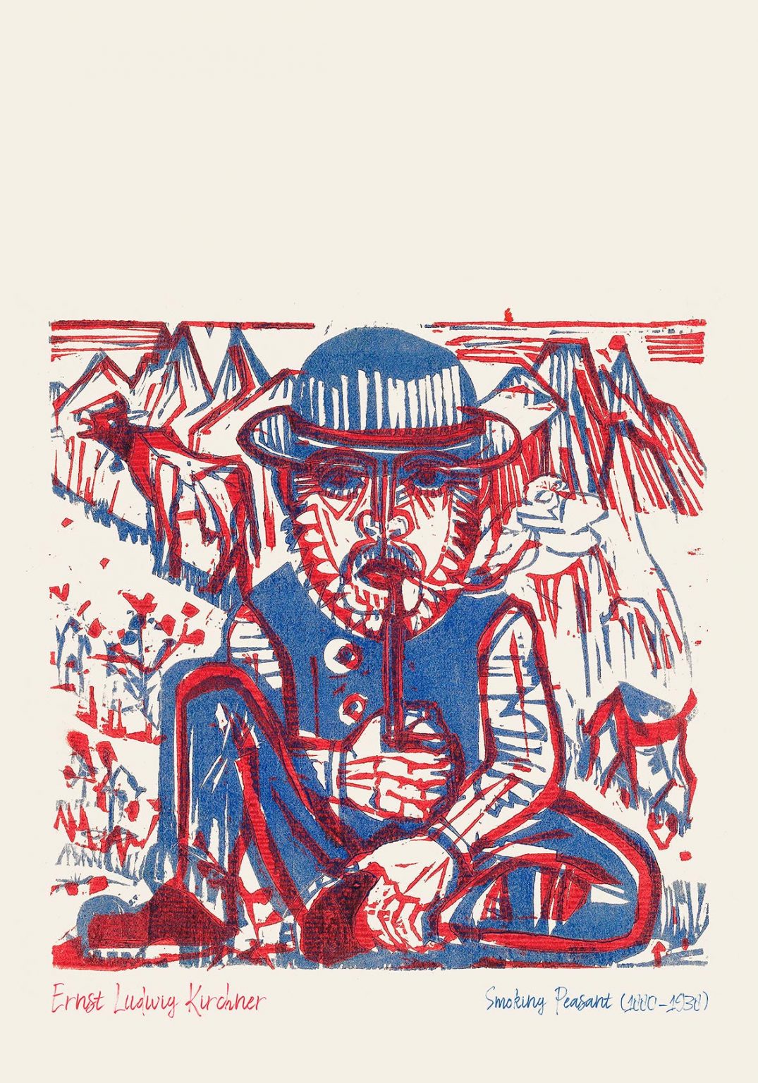 Smoking Peasant plakat