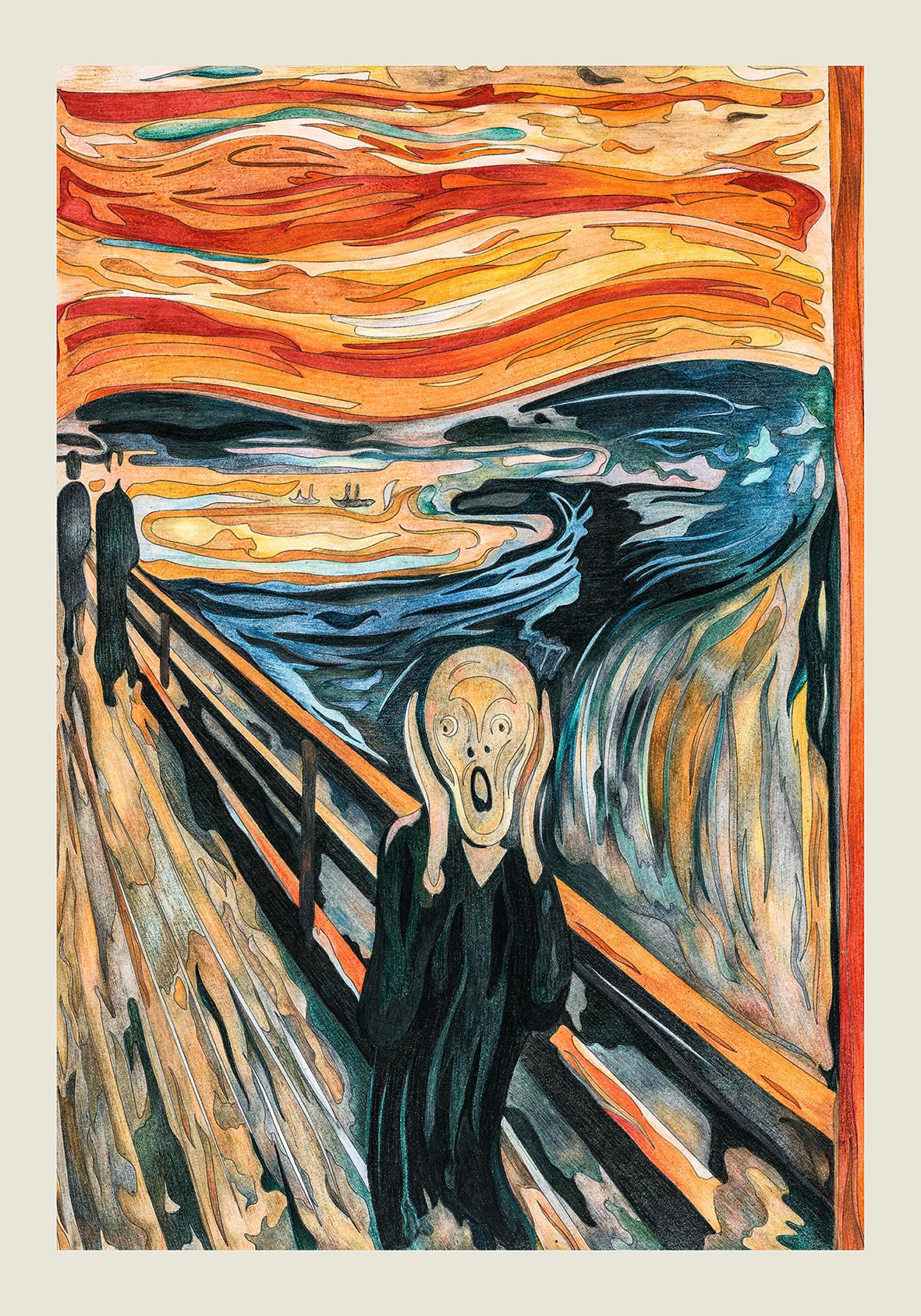 The Scream colored plakat