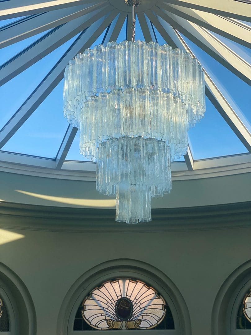 Murano Lysekrone - 78 tuber - Klar Galvaniseret messing stel