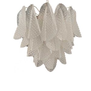Murano Chandelier - 41 Rondini - Granigliar - Transparent Chrome shiny