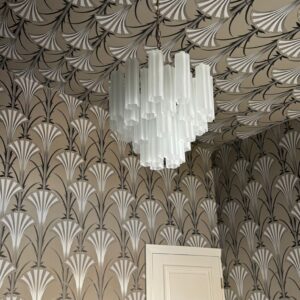 Murano Chandelier - 36 tubes - Matte white Chrome patinated