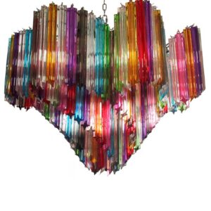 Murano Chandelier - 200 prisms - Multicolored Chrome shiny