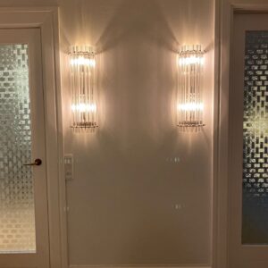 Murano - Wall lamp - 14 prisms - Transparent Chrome shiny
