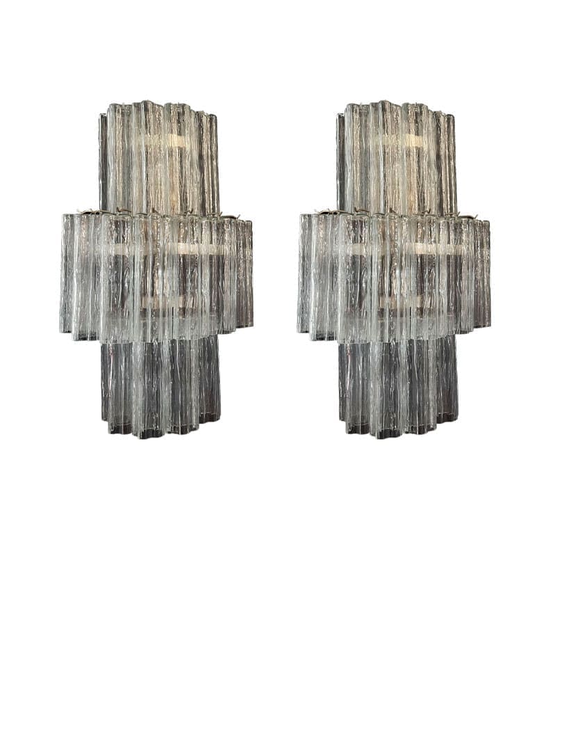 Murano - Wall light - Tube - Transparent Chrome shiny