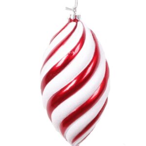 Julepynt  -  Sliktop  -  Rød/hvid  -  10 cm
