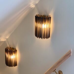 Murano - Wall Light - Smoked Chrome patinated