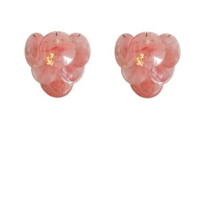 Murano - Væglampe - Disk - Alabaster Rosa Krom blank